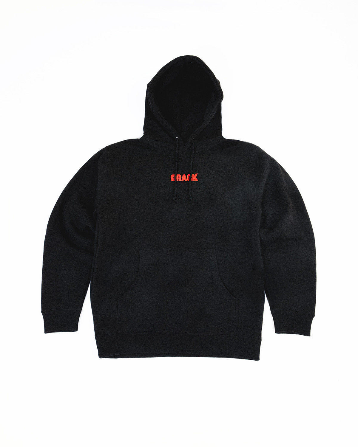 Embroidered Graphic Logo Hoodie: Black